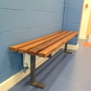 Campus street furniture and custom interior fit out at Institute of Technology Blanchardstown including litter bins, benches, bicycle racks, shelving, and coat hooks by Larkin Engineering